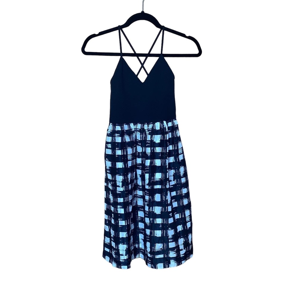 Theory Rubian Silk mini dress plaid T shirt combination SZ OS NWT